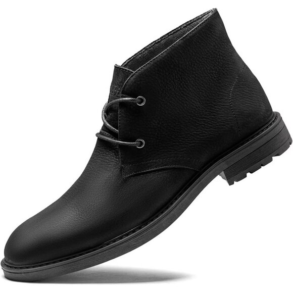 👑Men's Oxfords Chukka Ankle Boot Black Comfort And Fashion Casual Lace Up Shoes